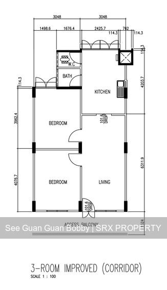 Blk 75 Bedok North Road (Bedok), HDB 3 Rooms #201150002